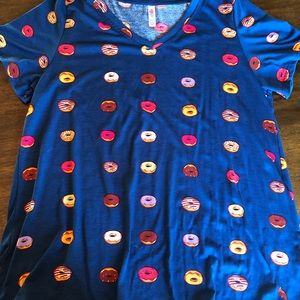 LuLaRoe 2xl Donut Print Christy Tee